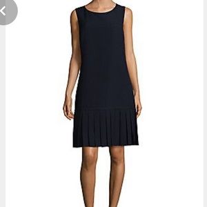 Karl Lagerfeld Paris navy dress with pleated skirt